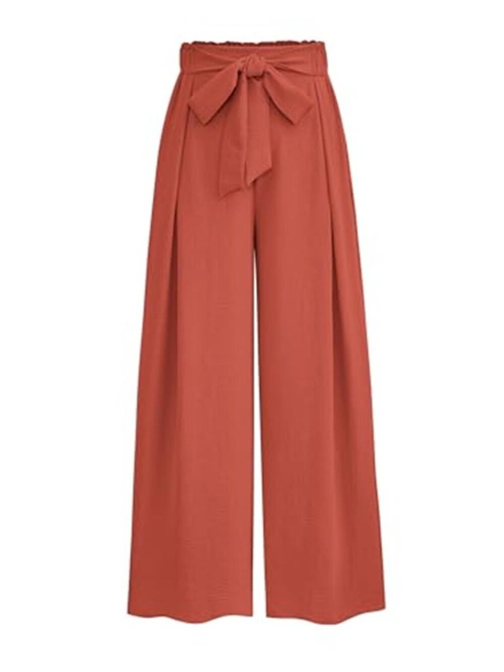 Womens Wide Leg Palazzo Pants High Waisted Elastic Waist Flowy Trouser Pant